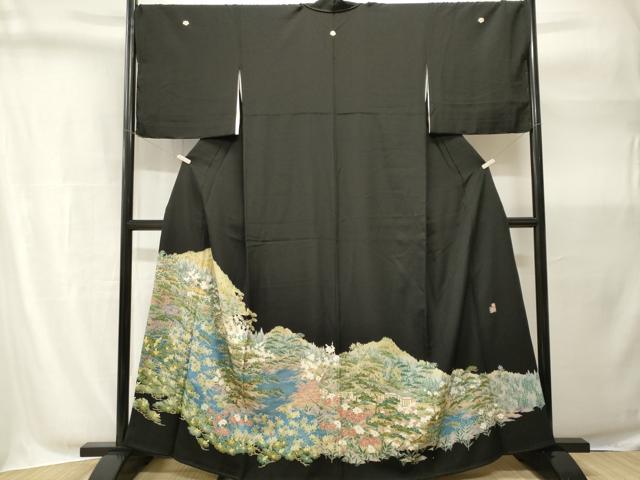 平和屋着物■豪華黒留袖 作家物 御所解文 正絹 逸品 CABH9061ev