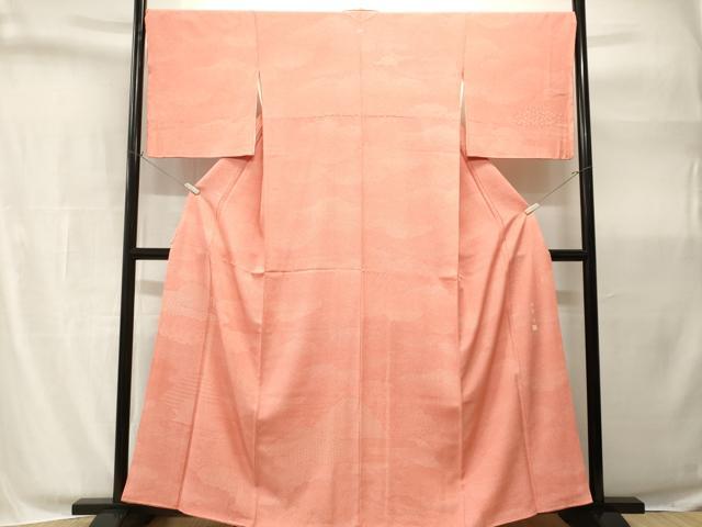 平和屋着物■訪問着 江戸小紋 夕賀良作 遠山雲取り文 寄せ小紋柄 正絹 逸品 CABH9064ev