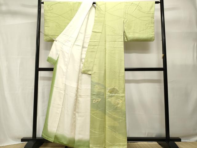 平和屋着物■訪問着 総刺繍 道長扇面文 暈し染め 正絹 逸品 CABH9084ev