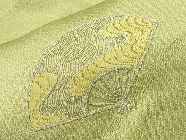 平和屋着物■訪問着 総刺繍 道長扇面文 暈し染め 正絹 逸品 CABH9084ev