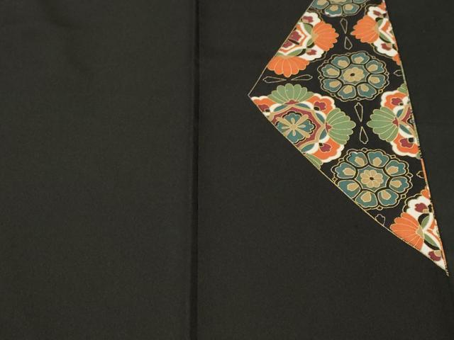 平和屋着物■豪華黒留袖 駒刺繍 短冊木の実枝葉文 金彩 正絹 逸品 CABH9090ev