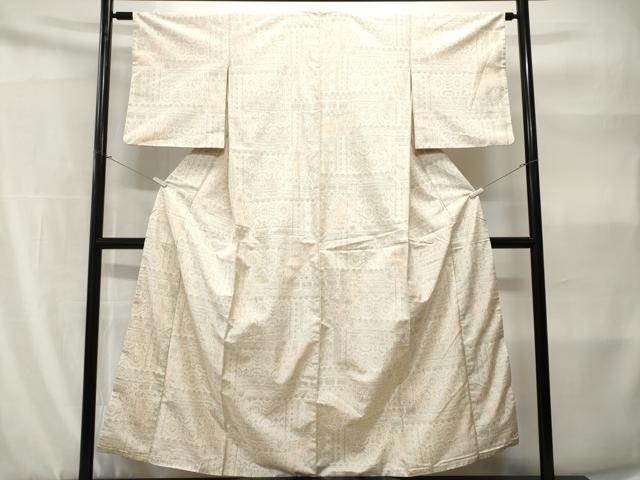 平和屋着物■上質な紬 幾何学文 正絹 逸品 CABH9123ev
