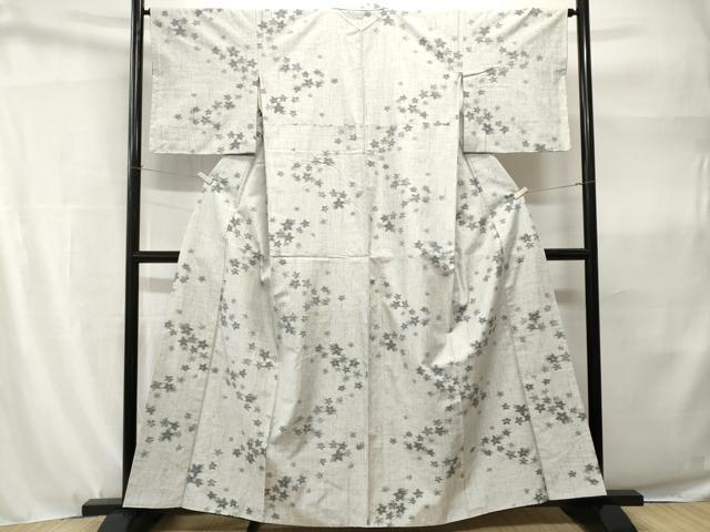 平和屋着物■上質な紬 舞花文 正絹 逸品 未使用 CABH9133ev