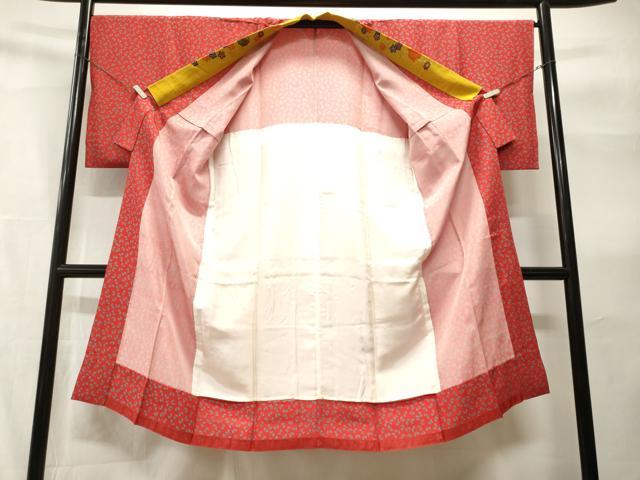 平和屋着物■長襦袢 無双仕立て 舞蝶文 半衿刺繍 正絹 逸品 CABH9137ev