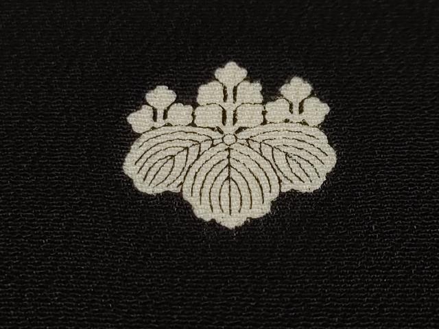 平和屋着物■豪華黒留袖 尾長鳥地紙宝尽し花文 金彩 正絹 逸品 CABH9142ev
