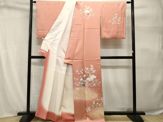 平和屋着物■訪問着 雲取り御所解文 暈し染め 金彩 正絹 逸品 CABH9165ev