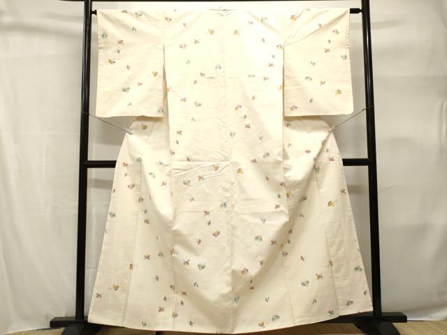 平和屋着物■上質な紬 舞蝶文 正絹 逸品 CABH9166ev