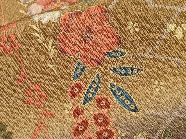 平和屋着物■訪問着 辻が花 暈し染め 金彩 鬼しぼ縮緬 大丸扱い 正絹 逸品 CABH9177ev