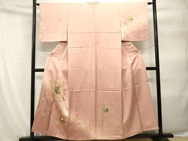 平和屋着物■訪問着 雪輪枝花文 暈し染め 金彩 正絹 逸品 CABH9185ev