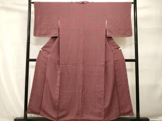 平和屋着物■上質な小紋 作家物 分銅繋ぎ 正絹 逸品 CABH9196ev