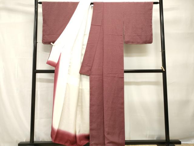 平和屋着物■上質な小紋 作家物 分銅繋ぎ 正絹 逸品 CABH9196ev