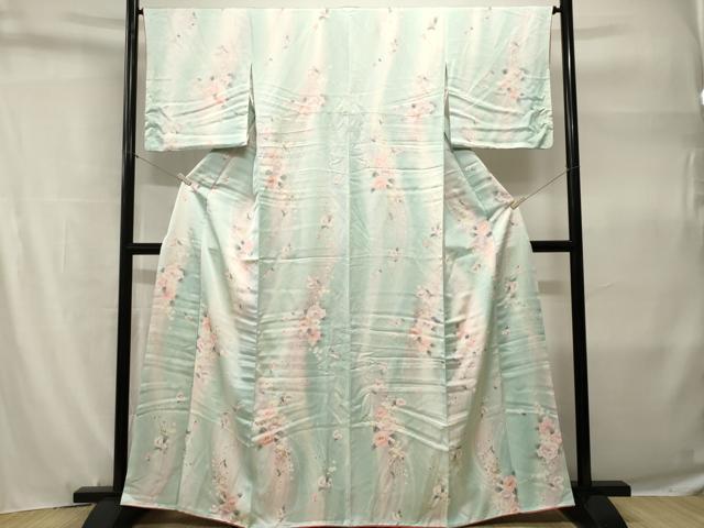 平和屋着物■上質な小紋 草花文 暈し染め 金彩 正絹 逸品 CABH9199ev