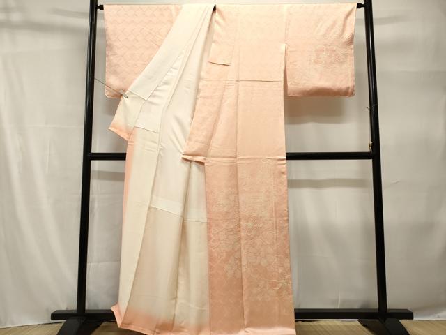 平和屋着物■訪問着 刺繍 絞り 貝桶花文 正絹 逸品 CABH9208ev
