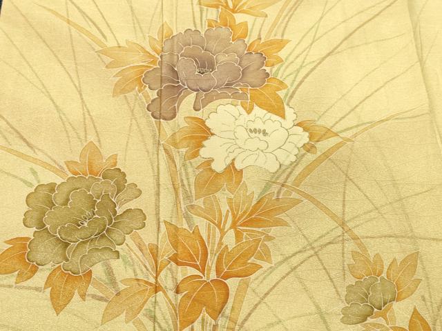 平和屋着物■訪問着 草花文 暈し染め 金彩 正絹 逸品 CABH9216ev