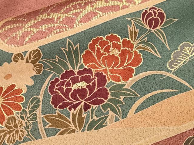 平和屋着物■訪問着 エ霞舟枝花文 正絹 逸品 CABH9219ev