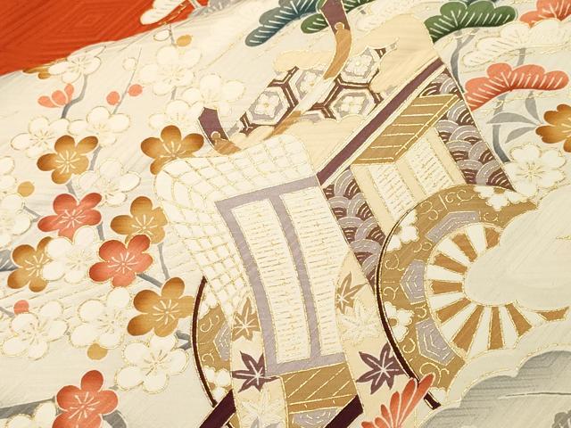 平和屋着物■豪華振袖 御所車風景文 暈し染め 金彩 正絹 逸品 CABH9230ev