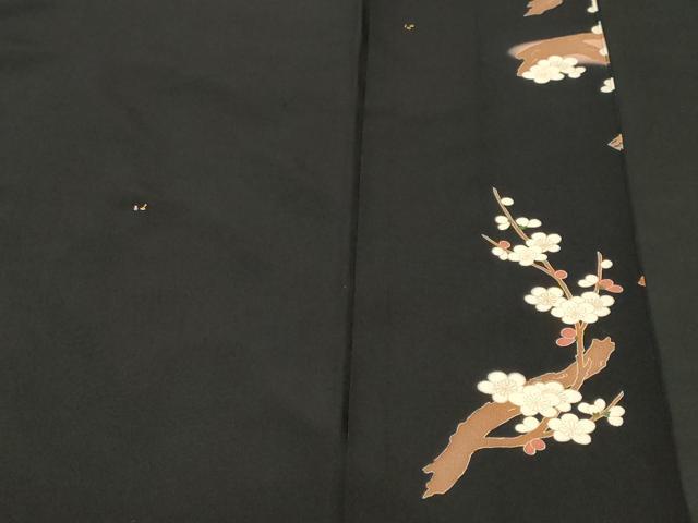 平和屋着物■豪華黒留袖 駒刺繍 松竹梅飛鶴地紙花文 暈し染め 金彩 正絹 逸品 CABH9234ev