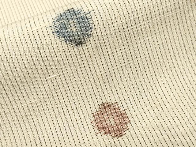 平和屋着物■上質な紬 縞 丸文 正絹 逸品 CABH9244ev
