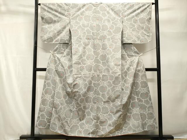 平和屋着物■上質な紬 草花文 正絹 逸品 CABH9250ev