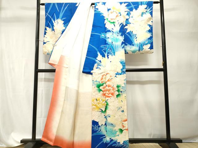 平和屋着物■訪問着 草花文 暈し染め 金彩 正絹 逸品 CABH9300ev