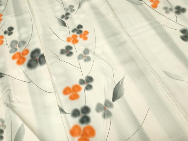 平和屋着物■上質な小紋 枝花文 暈し染め 正絹 逸品 CABH9497ev