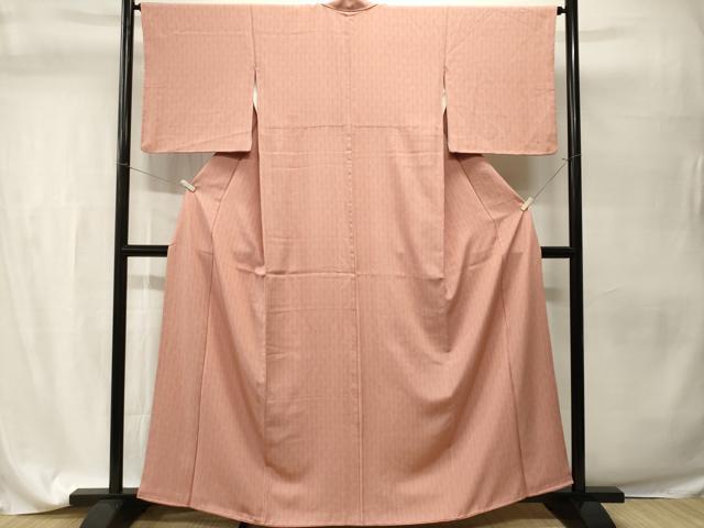 平和屋着物■上質な小紋 花菱縞文 正絹 逸品 CABH9540ev