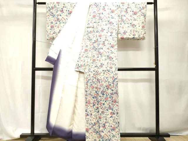 平和屋着物■訪問着 更紗花唐草文 正絹 逸品 CABH9542ev