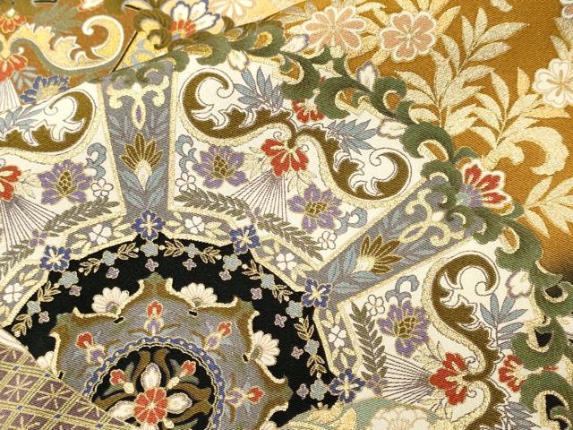平和屋着物■豪華黒留袖 駒刺繍 鳳凰正倉院花文 暈し染め 金彩 正絹 逸品 CABH9567ev