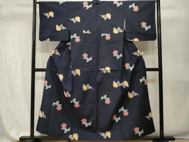 平和屋着物■上質な紬 枝椿文 正絹 逸品 CABH9576ev