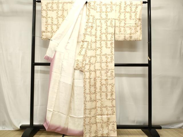 平和屋着物■上質な小紋 枝楓文 金彩 正絹 逸品 CABH9579ev