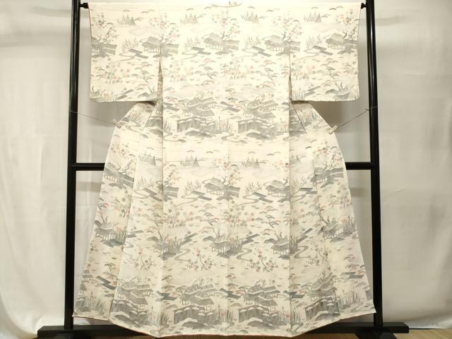 平和屋着物■訪問着 松竹梅 御所解文 鬼しぼ縮緬 正絹 逸品 CABH9594ev