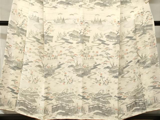 平和屋着物■訪問着 松竹梅 御所解文 鬼しぼ縮緬 正絹 逸品 CABH9594ev