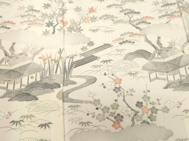 平和屋着物■訪問着 松竹梅 御所解文 鬼しぼ縮緬 正絹 逸品 CABH9594ev