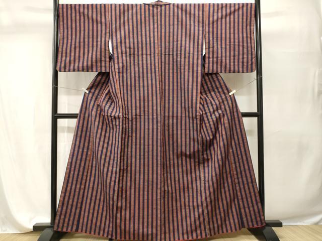 平和屋着物■上質な紬 縞 正絹 逸品 CABH9595ev