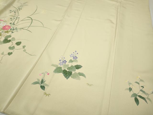 平和屋着物●訪問着 草花文 正絹 逸品 CABH9601ut
