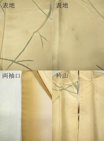 平和屋着物●上質な小紋 枝 地紋起こし 正絹 逸品 CABH9605ut