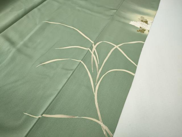 平和屋着物●訪問着 枝花文 暈し染め 金彩 正絹 逸品 CABH9618ut