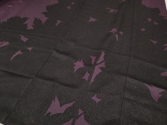 平和屋着物●豪華振袖 草花文 シルエット 蛍暈し 金通し地 正絹 逸品 CABH9627ut
