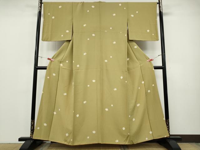 平和屋着物●上質な小紋 色紙重ね雪輪文 正絹 逸品 CABH9632ut