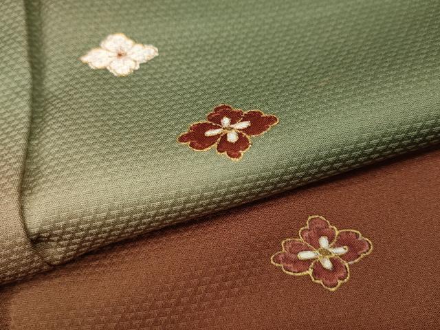 平和屋着物●訪問着 刺繍 花菱文 金彩 正絹 逸品 CABH9633ut