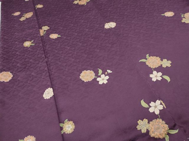 平和屋着物●上質な小紋 舞桜文 正絹 逸品 CABH9641ut
