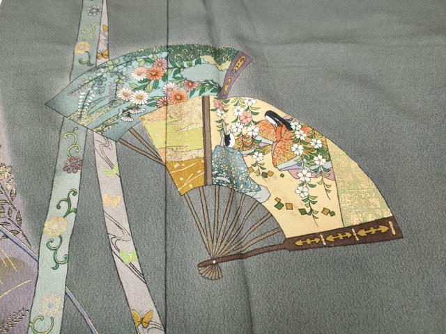 平和屋着物●訪問着 源氏物語 金彩 ロング丈 正絹 逸品 CABH9651ut