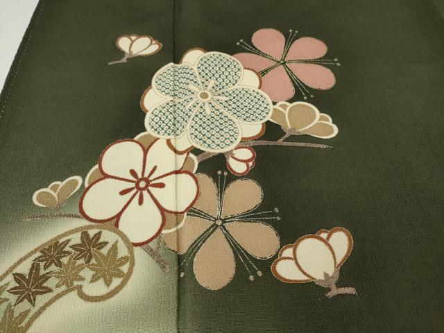 平和屋着物●訪問着 立波枝花文 暈し染め 金彩 鬼しぼ縮緬 ロング丈 正絹 逸品 CABH9652ut
