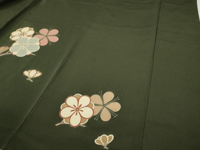 平和屋着物●訪問着 立波枝花文 暈し染め 金彩 鬼しぼ縮緬 ロング丈 正絹 逸品 CABH9652ut