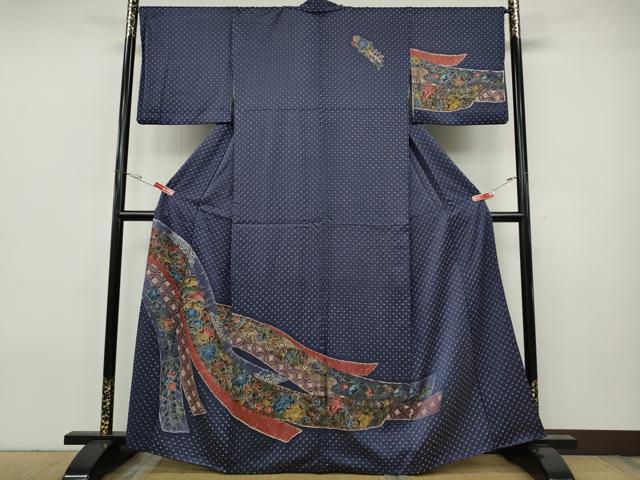平和屋着物●訪問着 絞り 熨斗花文 正絹 逸品 CABH9653ut