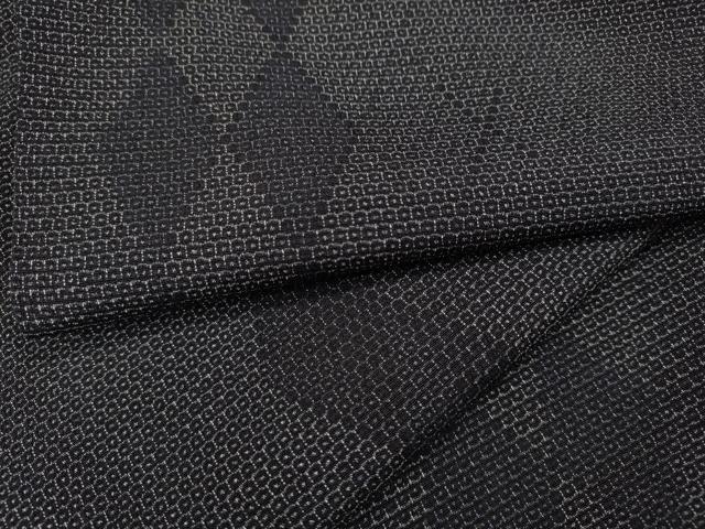 平和屋着物●本塩沢 110亀甲 菱間道 やまと誂製 正絹 逸品 CABH9710ut