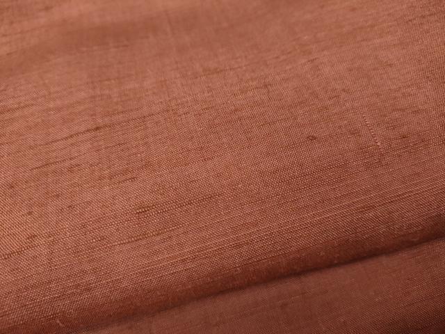 平和屋着物●古代紬 草木染 銀朱色 証紙付き 正絹 逸品 未使用 CABH9711ut