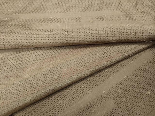 平和屋着物●上質な紬 100亀甲 エ霞文 正絹 逸品 未使用 CABH9713ut