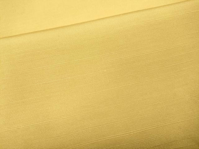 平和屋着物●上質な紬 色無地 卵色 正絹 逸品 CABH9731ut