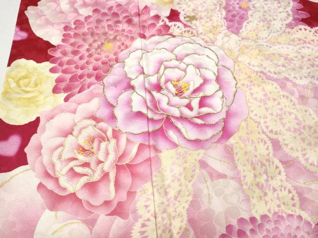 平和屋着物●松田聖子 SEIKOMATSUDA 振袖 刺繍 ハート レース 舞花文 暈し染め 金彩 正絹 逸品 CABH9743ut